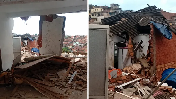 Desabamento em Pirajá deixa criança soterrada e atinge seis imóveis em Salvador