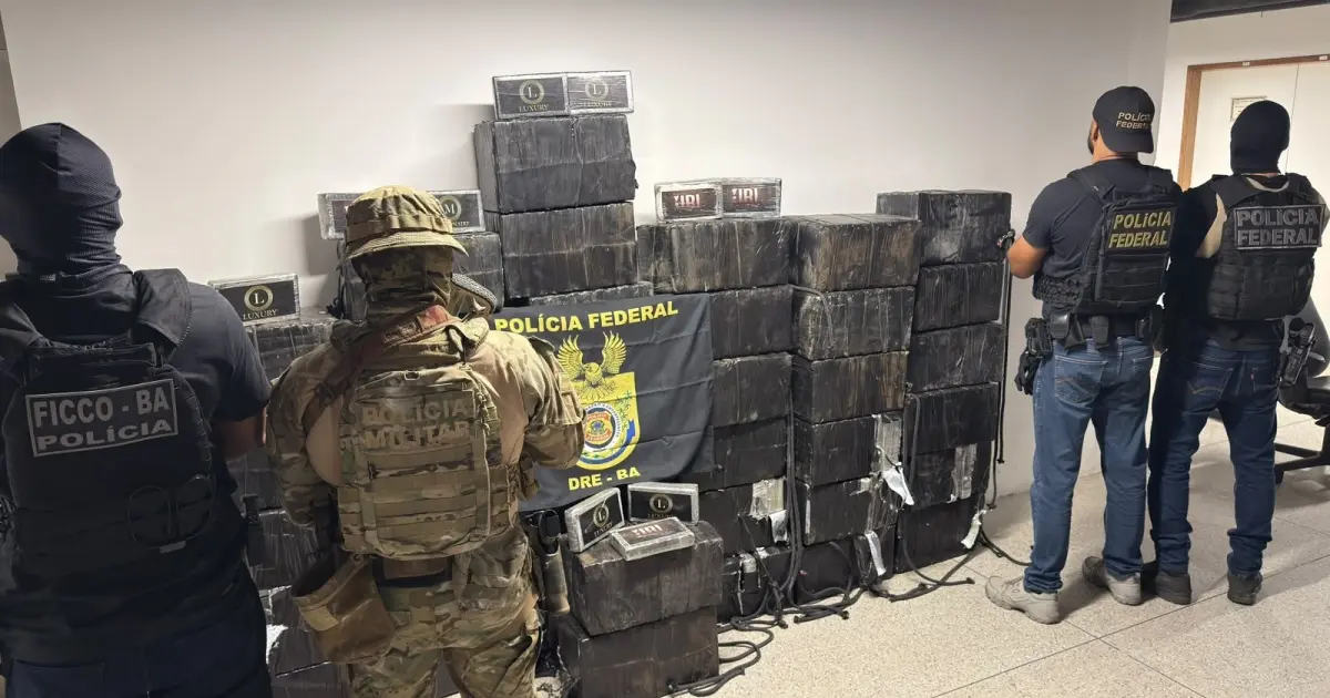 Operação apreende 1 tonelada de cocaína e prende 9 homens no Porto de Salvador; droga seria traficada para Europa