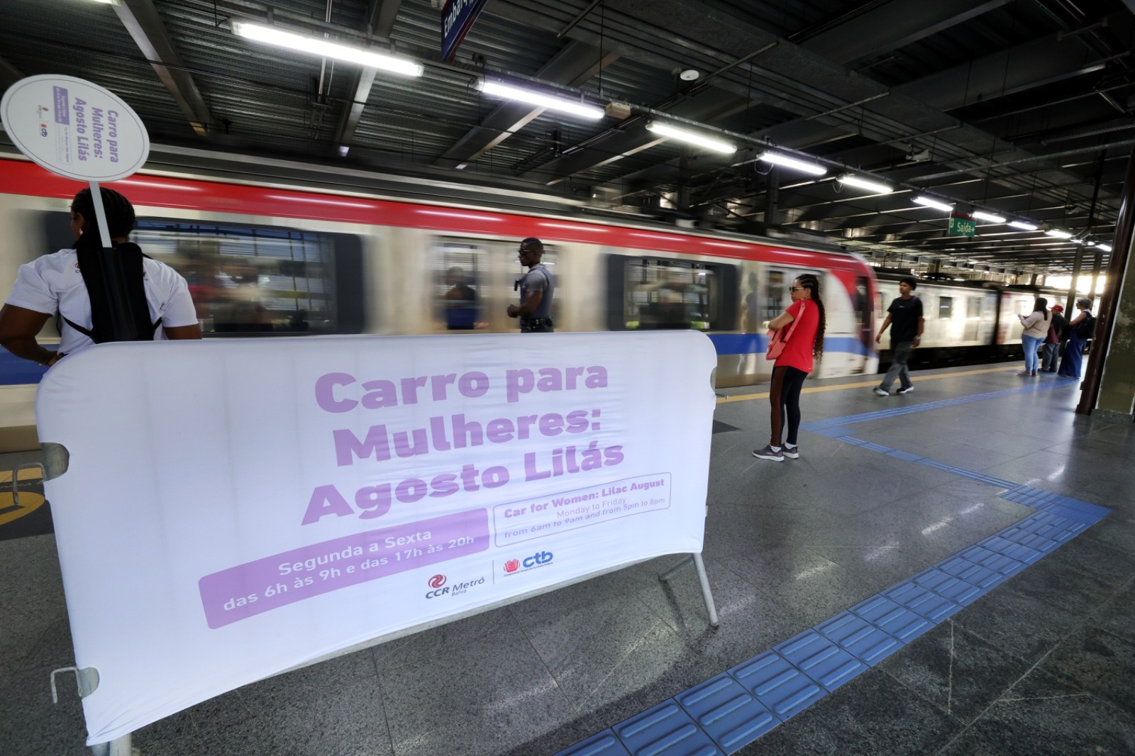 Estado da Bahia lança campanha Agosto Lilás com Vagão das Mulheres no metrô de Salvador