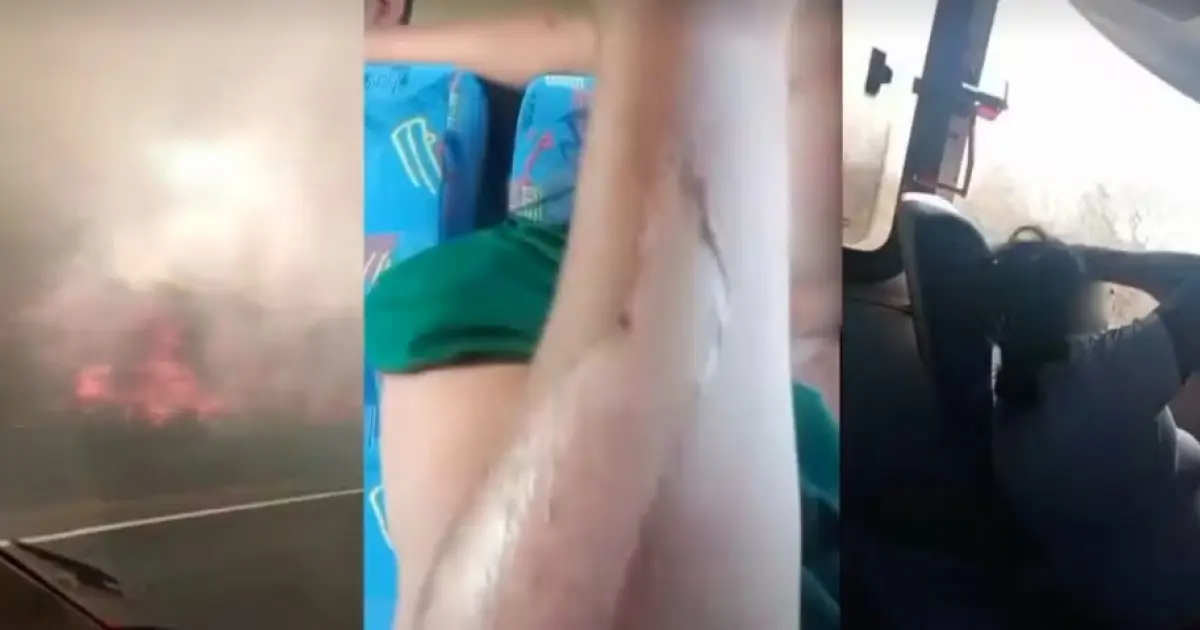 Dezenove passageiros de ônibus ficam feridos após incêndio atingir pista na Bahia